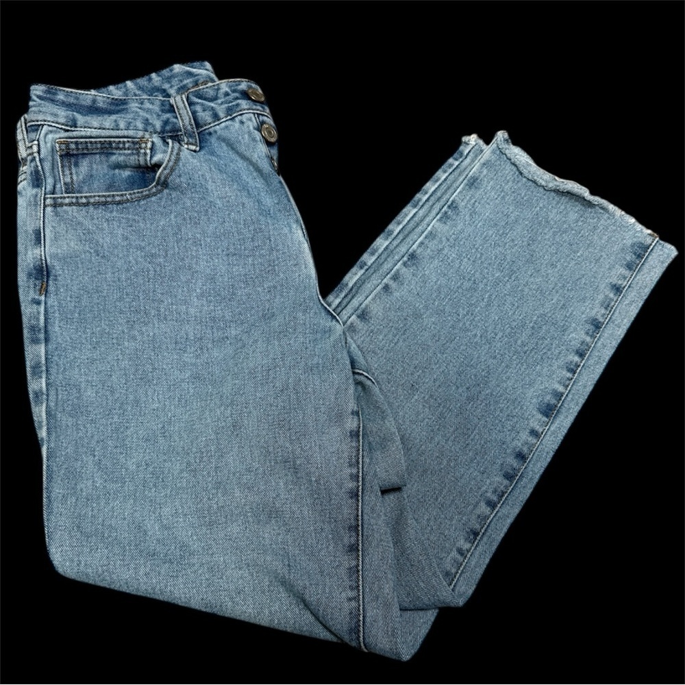 John Galt California Button Fly Ankle Jeans Size L Raw Hem - Picture 9 of 9